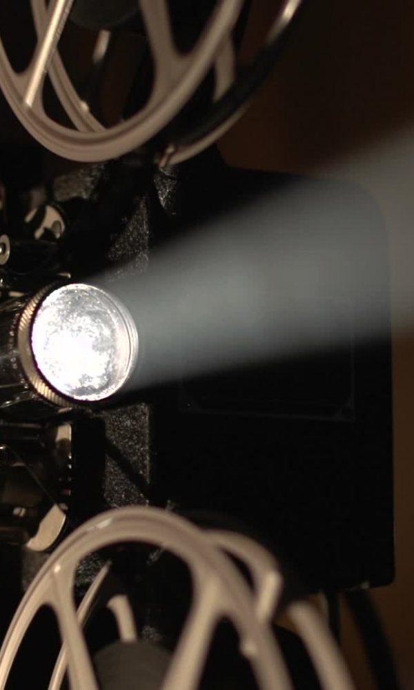 Film Projector Close Light Beam Footage